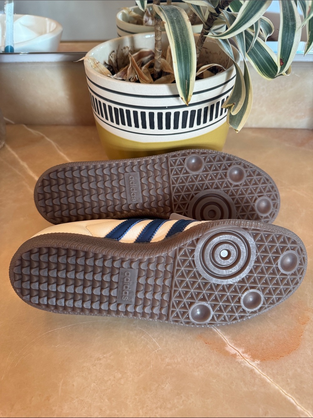 adidas Samba Shoes - White and Navy - Picture 6 of 8